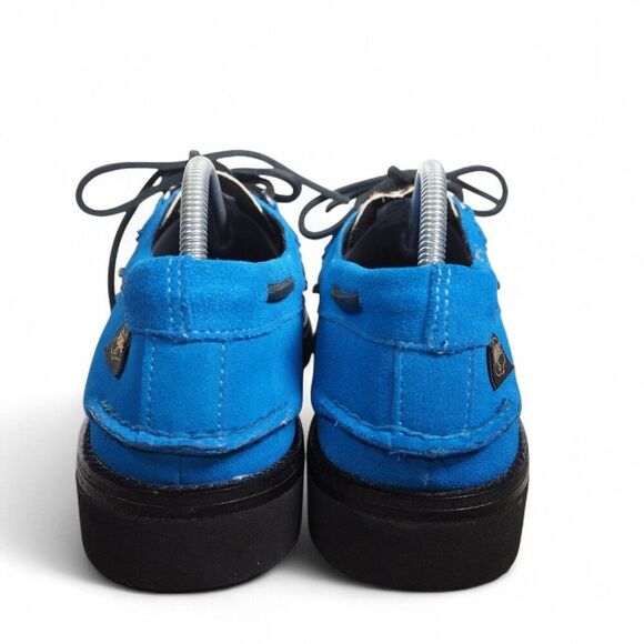 Sperry x Pleasures A/O 3-Eye Blue Suede Leopard Fur Boat Shoes STS24914 Men's 9 - Picture 5 of 11